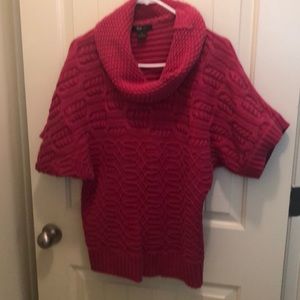 Short sleeve cowl neck sweater